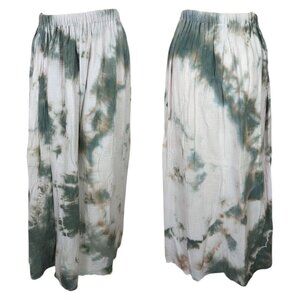 Sunny Moonwater white gray Skirt S / M Elastic waist Lightweight Flowy bohemian